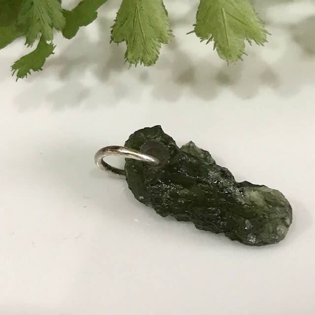 Silver Moldavite Simple Pendant 1.17g