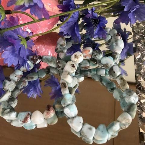 Larimar  Natural Nugget Style Bracelet