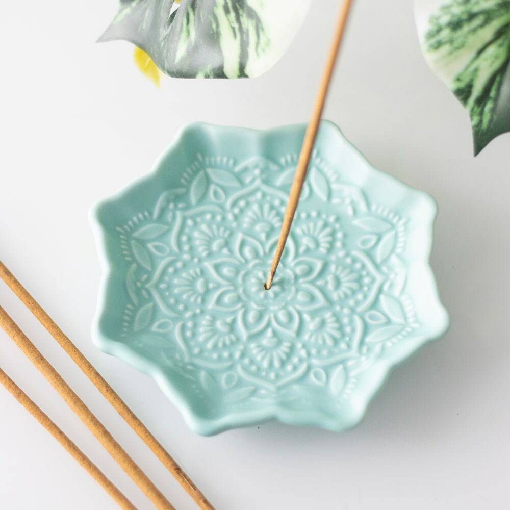 Mandala Ceramic Incense Holder 