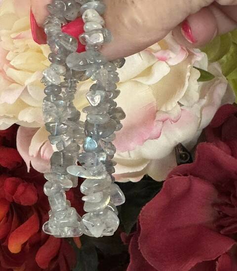 Labradorite Chip Bracelet A grade 