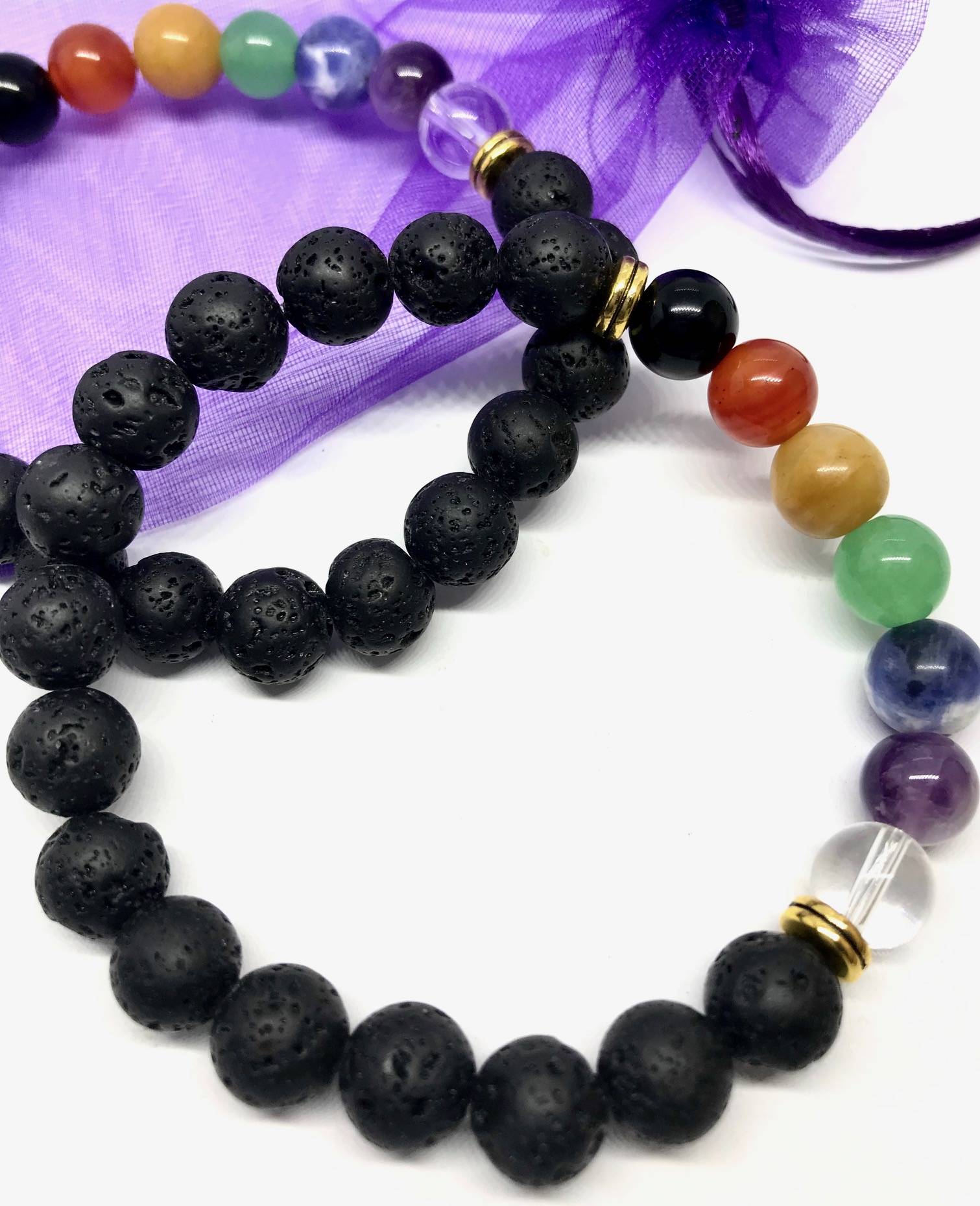 Lava Bead Chakra Bracelet